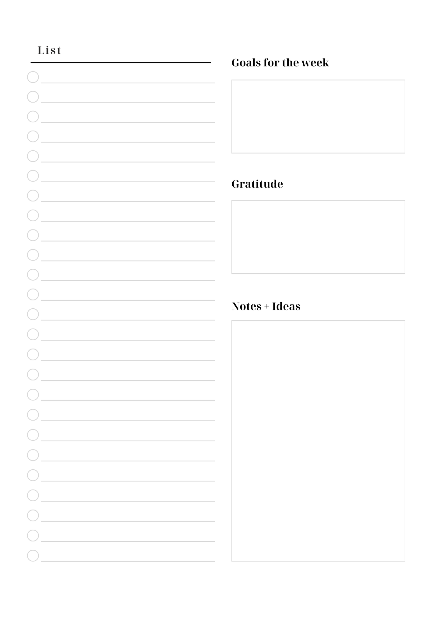 Natural Essence Weekly Planner